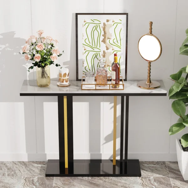 Delicate Texture Marble Console Table '