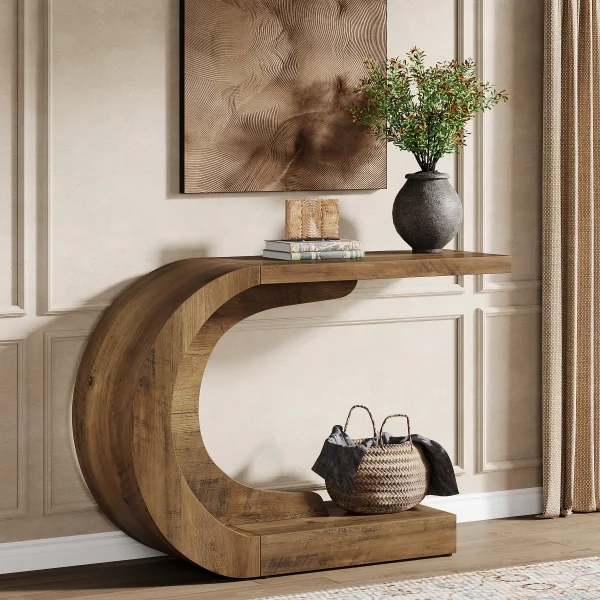 43.3" Mid-Century Modern Console Table for Living Room
