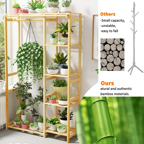 6 Tier Bamboo with Storage Shelves