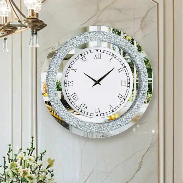 Silver/Tawny Roman Numeral Modern Wall Art