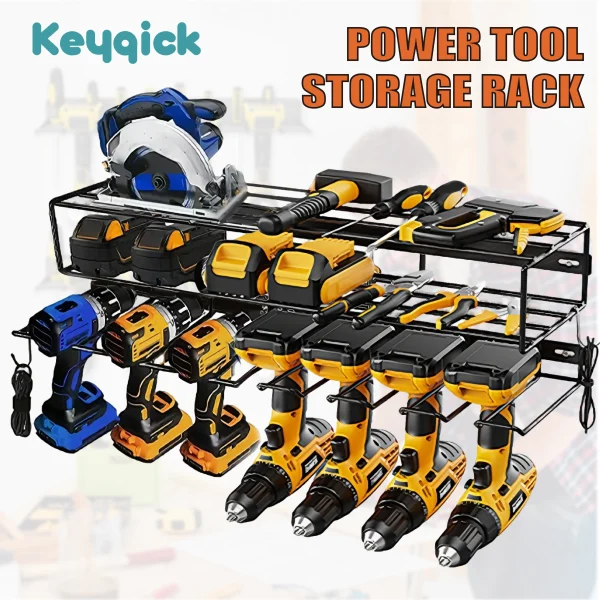 Set Of Multi-Function Heavy Duty Power Tool Storage Rack,